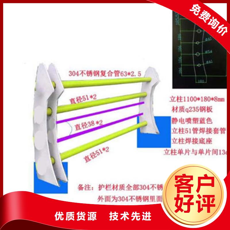 不锈钢复合管护栏立柱桥梁防撞护栏品质无所畏惧