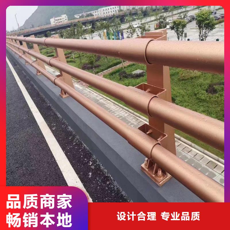 内蒙古同城展鸿碳钢管喷塑桥梁护栏强度高安装方便
