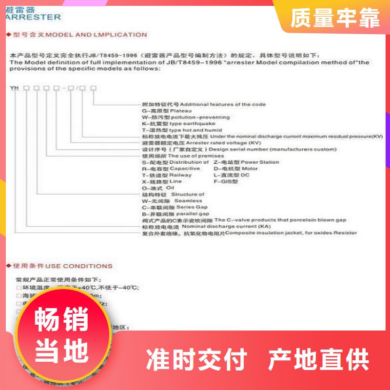 氧化锌避雷器HY3WZ-0.28/1.3-R工厂直销