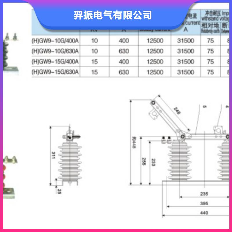 高品质现货销售<羿振> HGW9-15KV/200户外高压交流隔离开关