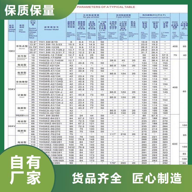 金属氧化物避雷器HY10WZ-51/134GY【羿振电力设备】