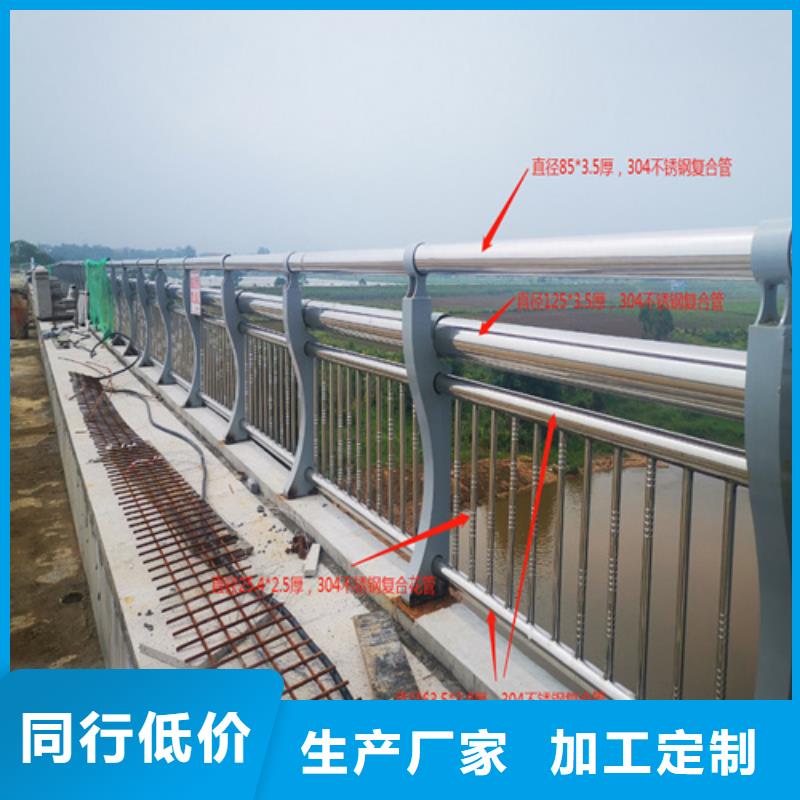 维吾尔自治区景观桥栏杆-镀锌钢桥梁护栏批发价